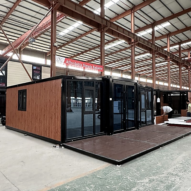 Casa expandible 20ft pared de vidrio